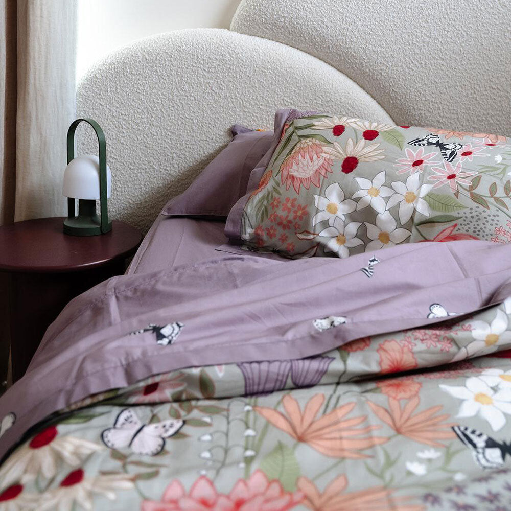 100% Cloud Cotton Duvet Quilt Cover Set w/ 1 Pillow Case in Serena - Single